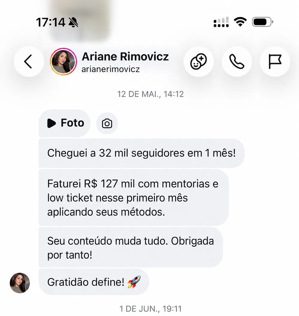 Depoimento: 32 mil seguidores em 1 mês, R$127 mil faturados